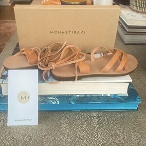 MONASTIRAKI Women's Oropos Sandals NWT